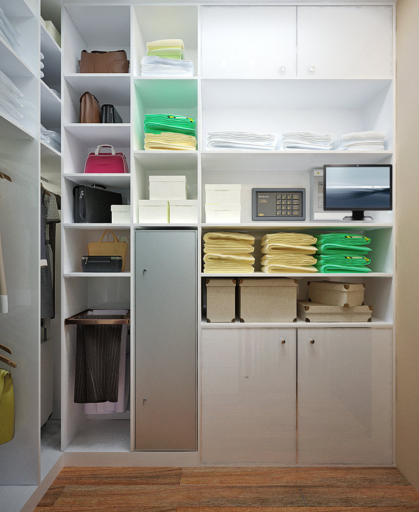 Фото из портфолио Компактная гардеробная комната при спальне – фотографии дизайна интерьеров на INMYROOM Фото из портфолио Компактная гардеробная комната при спальне – фотографии дизайна интерьеров на INMYROOM