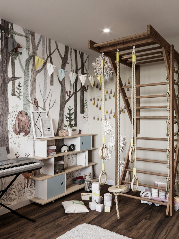 Фотография: Детская в стиле Скандинавский, Современный, Эклектика, Квартира, Проект недели, Санкт-Петербург, 3 комнаты, Более 90 метров, VizDiz, Илона Ореховская – фото на INMYROOM