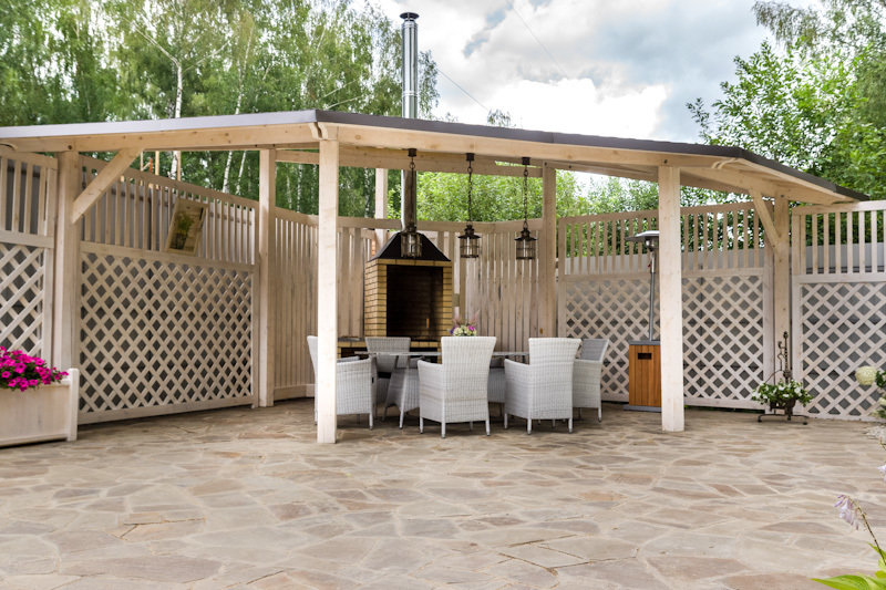 Фотография: Ландшафт в стиле Современный, Дачный ответ, Беседка – фото на INMYROOM Фотография: Ландшафт в стиле Современный, Дачный ответ, Беседка – фото на INMYROOM