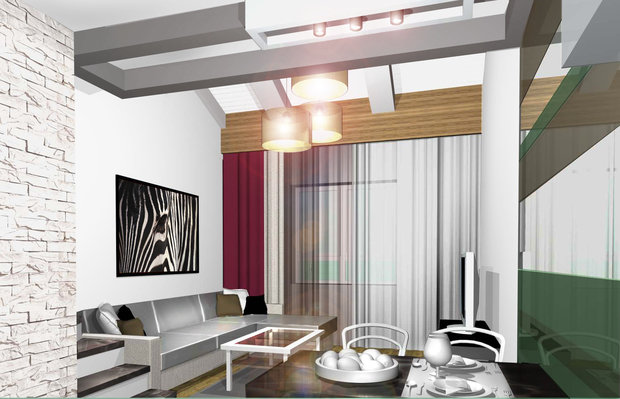 Фото из портфолио ۩ 1-комн. квартира-студия с мансардным этажом №1(МОСК. ОБЛ.) ۩ – фотографии дизайна интерьеров на INMYROOM