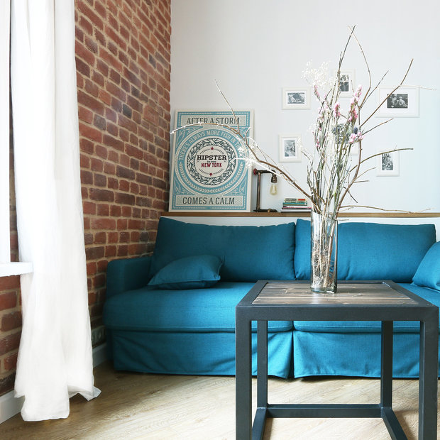 Фотография: Кухня и столовая в стиле Лофт, Малогабаритная квартира, Квартира, Студия, Москва, Монолитный дом, до 40 метров, #каксэкономить, Марина Антоненкова – фото на INMYROOM