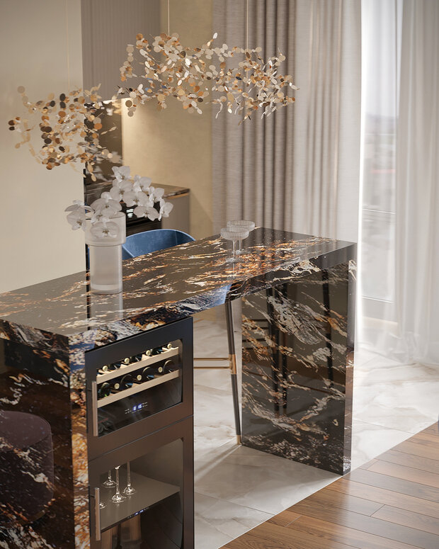 Фото из портфолио Дизайн интерьера квартиры в ЖК «Champine (Шампайн)» в стиле современная классика – фотографии дизайна интерьеров на INMYROOM