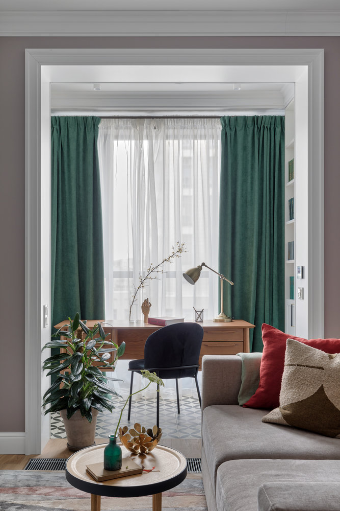 Фотография: Кабинет в стиле Современный, Скандинавский, Квартира, Проект дня, Санкт-Петербург, 3 комнаты, Более 90 метров, Яна Грошева, Lampa Design Studio – фото на INMYROOM