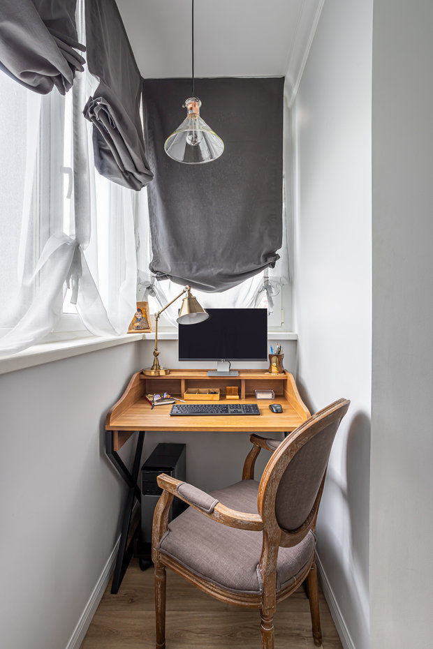 Фотография: Балкон в стиле Классический, Современный, Квартира, Проект недели, Москва, 3 комнаты, 60-90 метров, Елена Рязанова – фото на INMYROOM