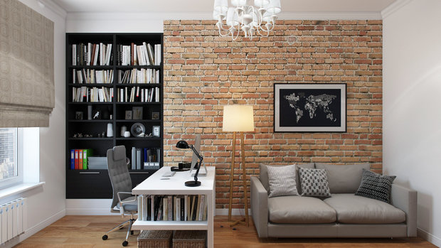 Фотография: Кабинет в стиле Скандинавский, Современный, Квартира, Проект недели, Санкт-Петербург, новостройка, Дарья Пикова, Монолитный дом, 4 и больше, Более 90 метров – фото на INMYROOM