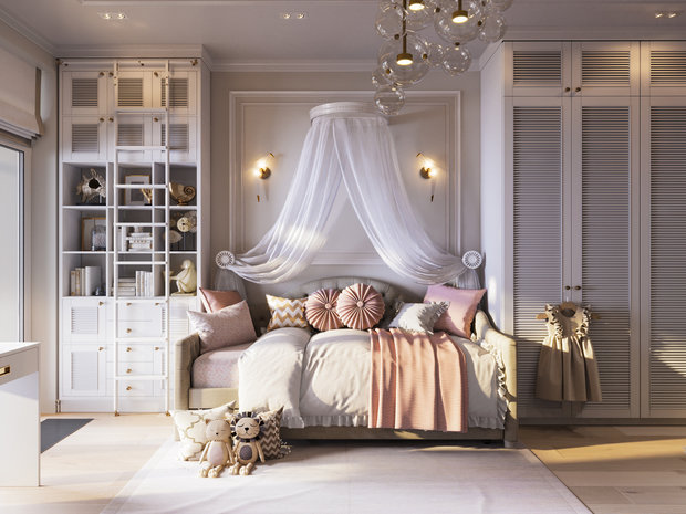 Фотография: Детская в стиле Классический, Современный, Квартира, Проект недели, Санкт-Петербург, 4 и больше, Более 90 метров, Монолитно-кирпичный, Яна Грошева, Диана Бганова, ПРЕМИЯ INMYROOM – фото на INMYROOM