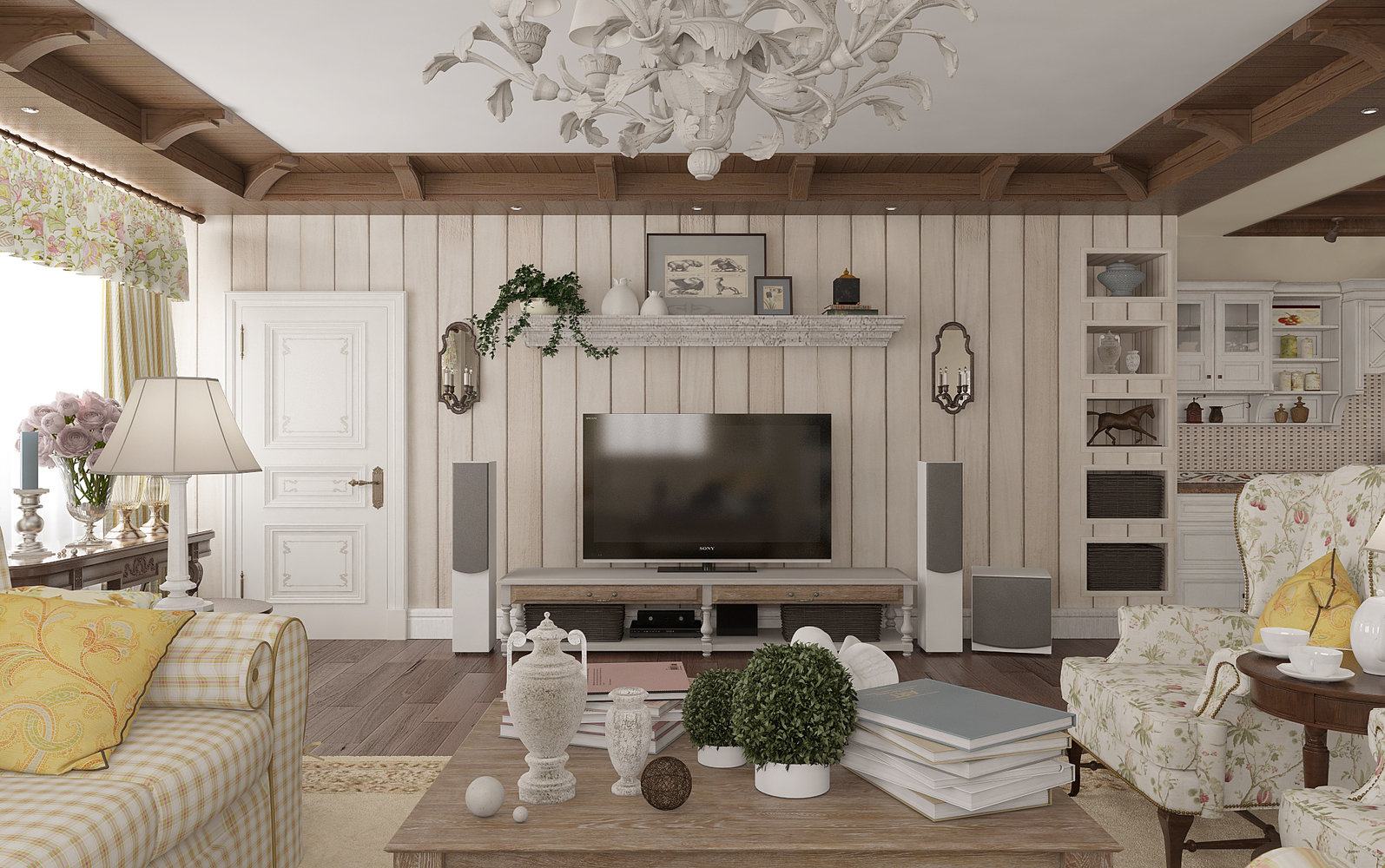 Фотография: Гостиная в стиле Прованс и Кантри, Квартира, Дома и квартиры, Прованс, Проект недели – фото на INMYROOM Фотография: Гостиная в стиле Прованс и Кантри, Квартира, Дома и квартиры, Прованс, Проект недели – фото на INMYROOM