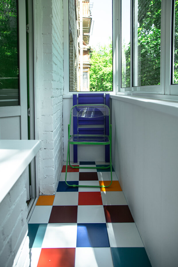 Фотография: Балкон в стиле Скандинавский, Современный, Эклектика, Квартира, Проект дня, Москва, Кирпичный дом, 2 комнаты, 40-60 метров, Павел Фотеев – фото на INMYROOM