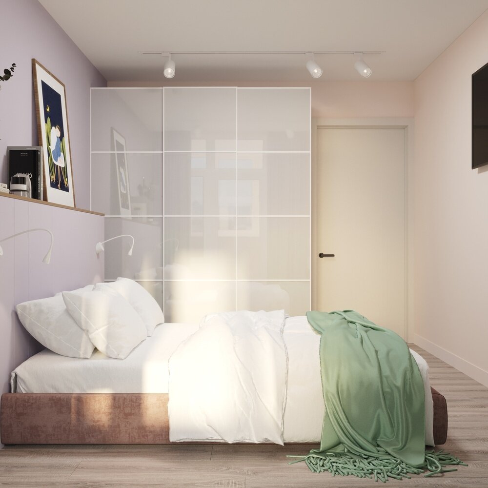 Фотография: Спальня в стиле Современный, Квартира, Проект дня, Краснодар, 2 комнаты, 40-60 метров, Екатерина Пушкарская – фото на INMYROOM Фотография: Спальня в стиле Современный, Квартира, Проект дня, Краснодар, 2 комнаты, 40-60 метров, Екатерина Пушкарская – фото на INMYROOM