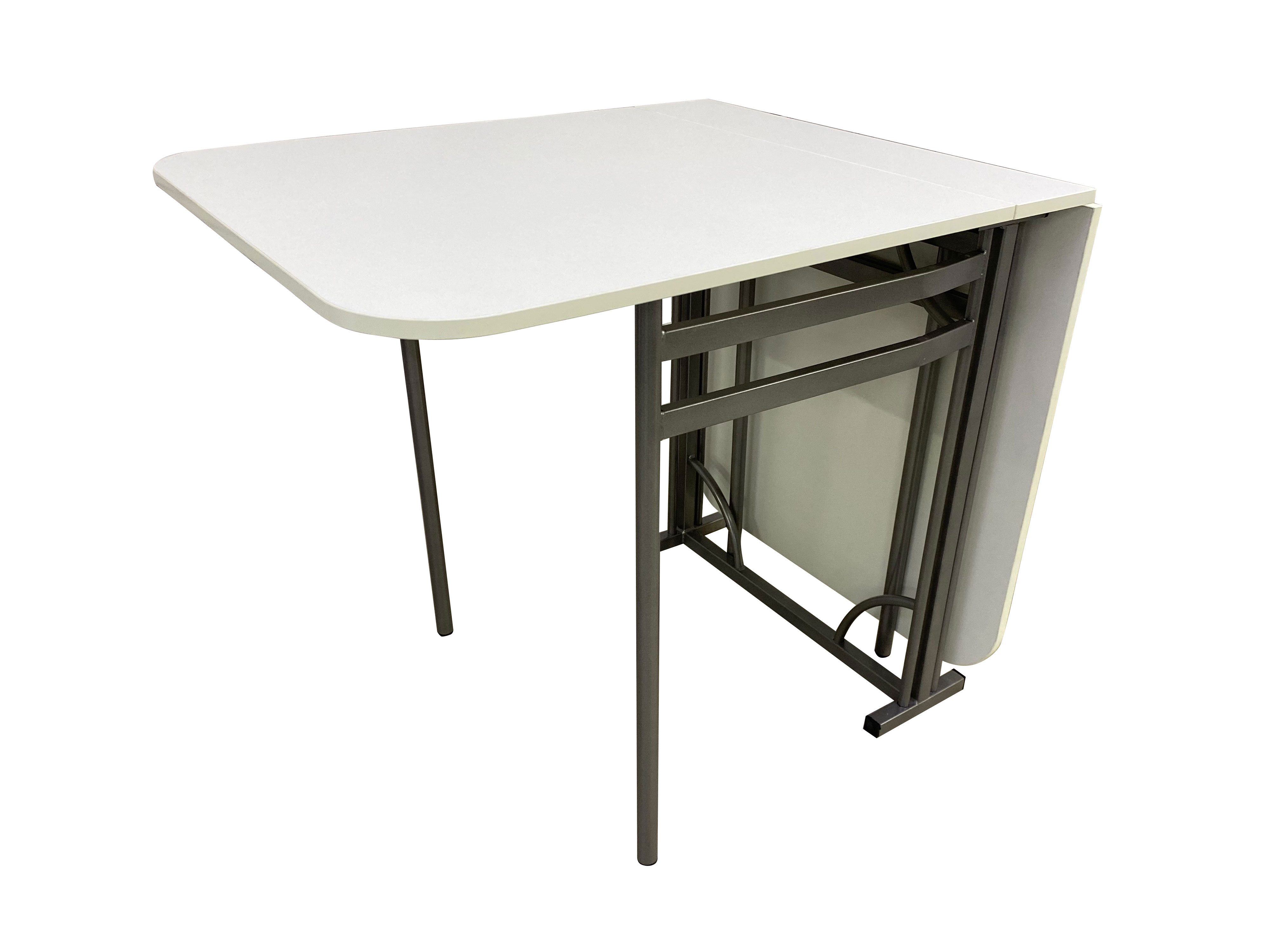 Раскладной обеденный стол-книжка Искра белого цвета