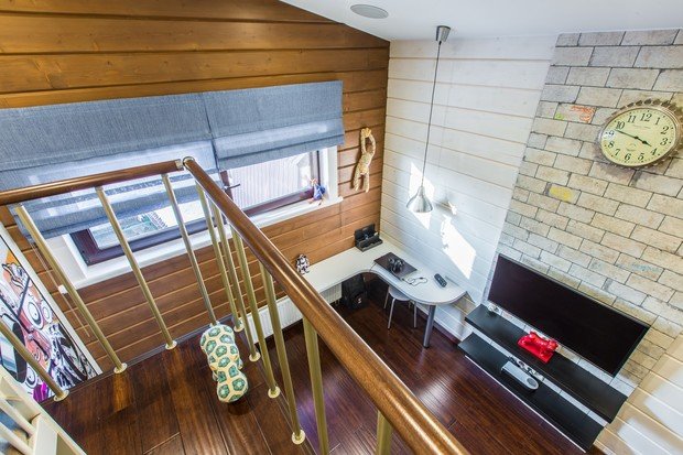 Фото из портфолио Загородный 5-ти уровневый дом из клееного бруса – фотографии дизайна интерьеров на INMYROOM