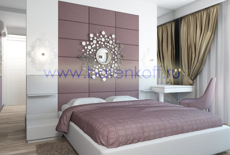 Дизайн проект спальни в квартире в ЖК Кольцо Екатерины от Батенькофф