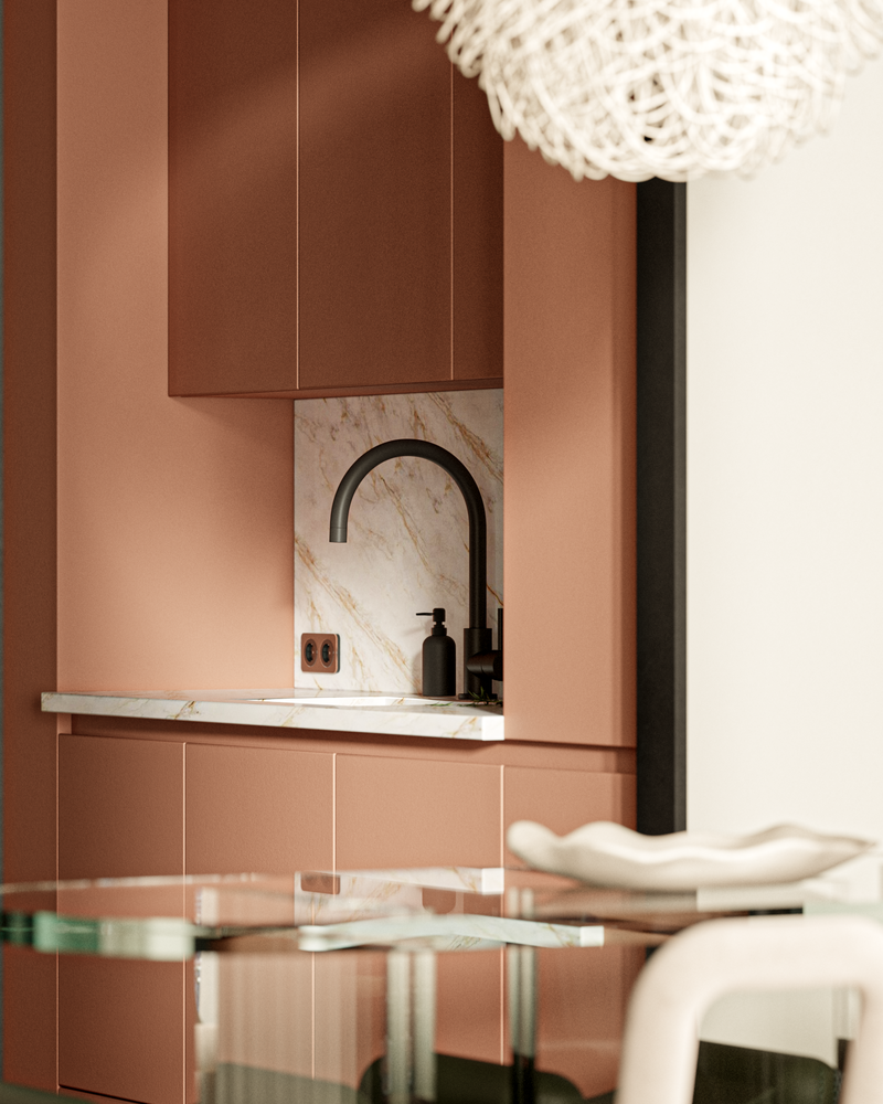 Фотография: Кухня и столовая в стиле Современный, Квартира, Проект недели, Москва, Марина Суворова, Екатерина Русскова, 2 комнаты, 60-90 метров, Attico Interior – фото на INMYROOM Фотография: Кухня и столовая в стиле Современный, Квартира, Проект недели, Москва, Марина Суворова, Екатерина Русскова, 2 комнаты, 60-90 метров, Attico Interior – фото на INMYROOM