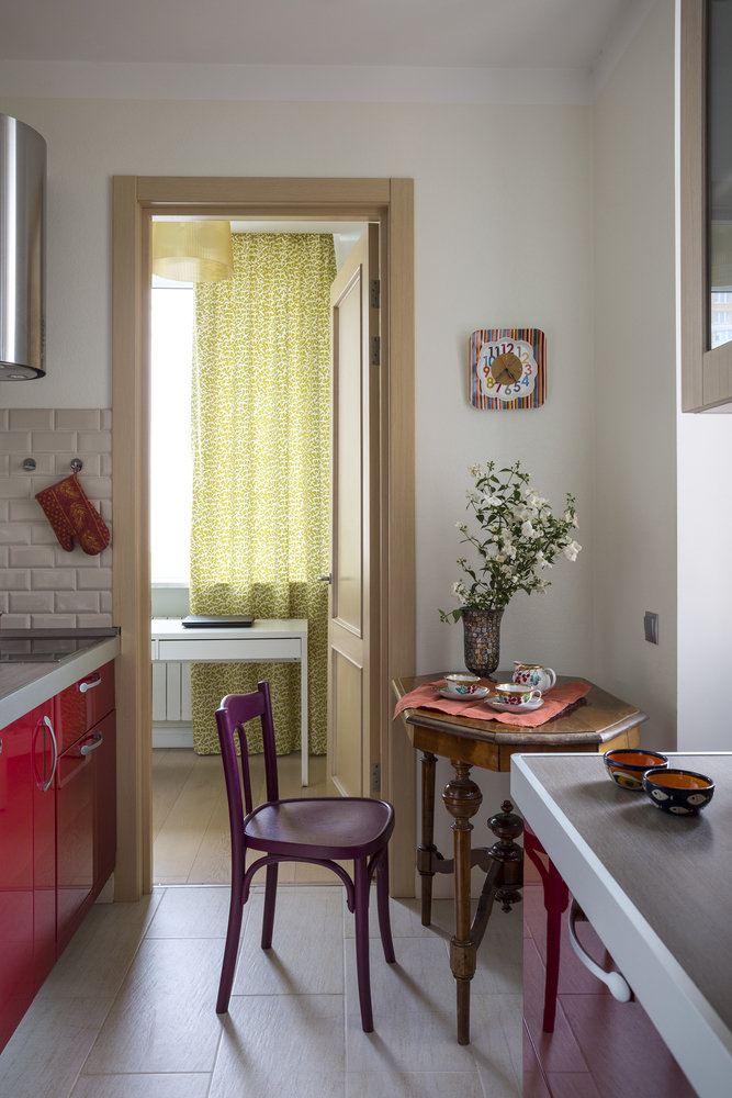 Фотография: Кухня и столовая в стиле Эклектика, Современный, Квартира, Проект недели, Москва, Евгений Кулибаба, Монолитный дом, 2 комнаты, 40-60 метров, Мария Черкасова – фото на INMYROOM Фотография: Кухня и столовая в стиле Эклектика, Современный, Квартира, Проект недели, Москва, Евгений Кулибаба, Монолитный дом, 2 комнаты, 40-60 метров, Мария Черкасова – фото на INMYROOM