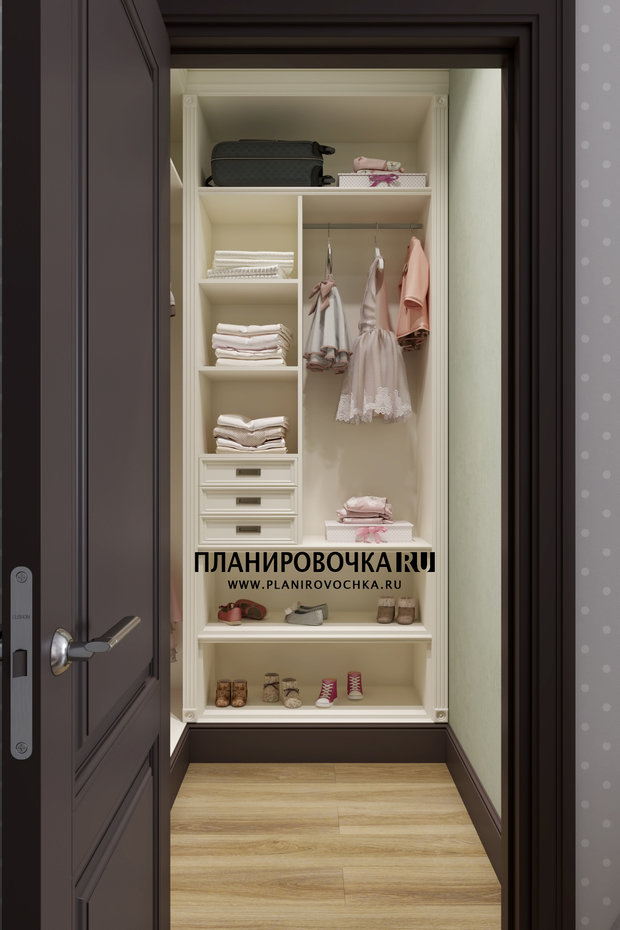 Фото из портфолио ЖК "Ясный", Гардеробная 2,9 м2 – фотографии дизайна интерьеров на INMYROOM