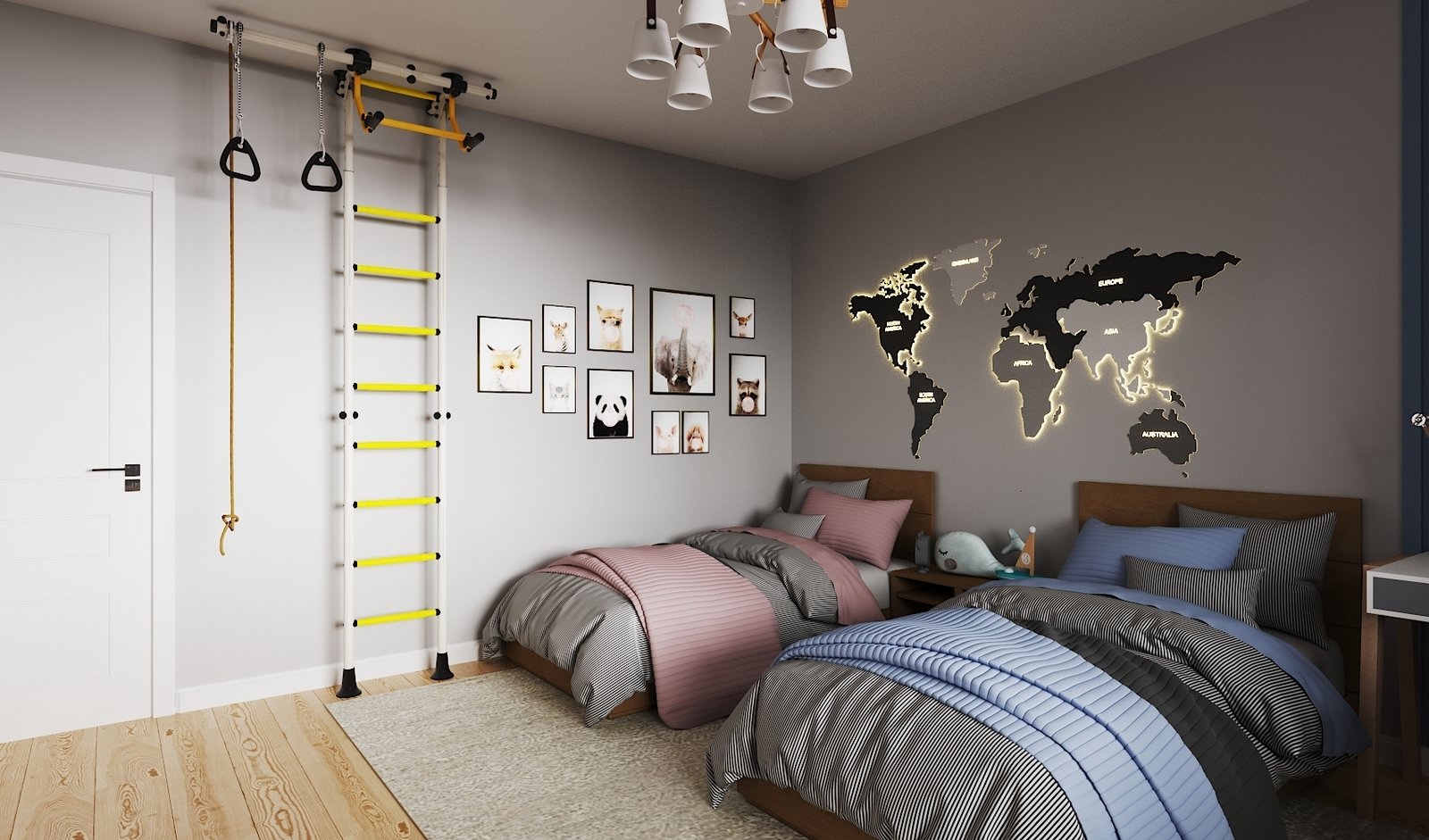 Фото из портфолио Детская для разнополых детей – фотографии дизайна интерьеров на INMYROOM Фото из портфолио Детская для разнополых детей – фотографии дизайна интерьеров на INMYROOM