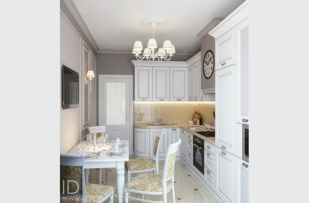 Фото из портфолио ЭЛЕГАНТНАЯ НЕОКЛАССИКА В СИМФЕРОПОЛЕ, 71 м² – фотографии дизайна интерьеров на INMYROOM