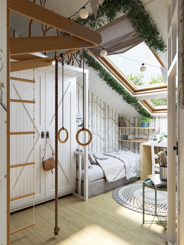 Фотография: Детская в стиле Скандинавский, Эко, Эклектика, Квартира, Проект недели, Красногорск, Московская область, 4 и больше, 60-90 метров, Маргарита Рассказова, КП «Этюд Фэмили Клаб» – фото на INMYROOM