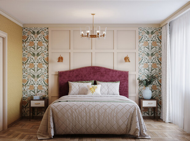 Фотография: Спальня в стиле Классический, Современный, Эклектика, Проект недели, Москва, 4 и больше, Более 90 метров, Ольга Долидзе – фото на INMYROOM
