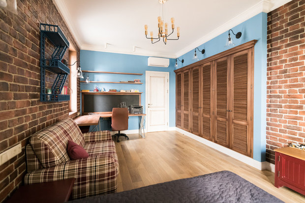 Фотография: Детская в стиле Лофт, Прованс и Кантри, Квартира, Проект недели, Москва, Альбина Алиева, Монолитный дом, 4 и больше, Более 90 метров – фото на INMYROOM