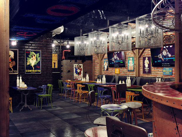 Фото из портфолио Мясной ресторан – фотографии дизайна интерьеров на INMYROOM