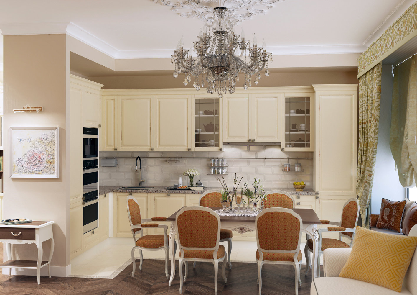 Фотография: Кухня и столовая в стиле Классический, Квартира, Проект недели, Москва, Монолитный дом, 4 и больше, Более 90 метров, Юлия Панфилова – фото на INMYROOM Фотография: Кухня и столовая в стиле Классический, Квартира, Проект недели, Москва, Монолитный дом, 4 и больше, Более 90 метров, Юлия Панфилова – фото на INMYROOM