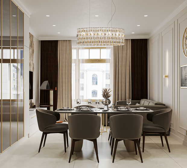 Фото из портфолио Дизайн-проект квартиры в ЖК «Avant (Авант)» в стиле неоклассика – фотографии дизайна интерьеров на INMYROOM