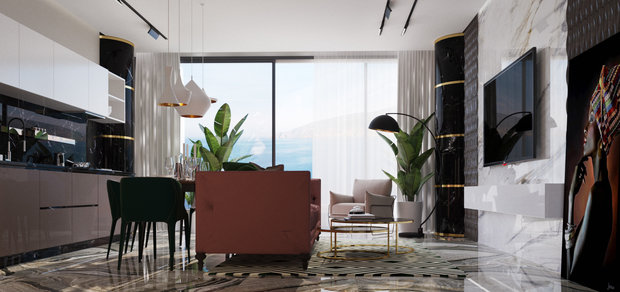 Фото из портфолио Апартаменты 1710 в ЖК Аю-Даг – фотографии дизайна интерьеров на INMYROOM