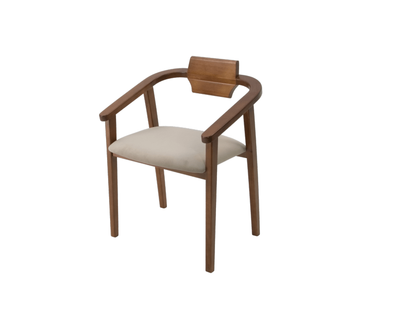 Стул-кресло Челси бежево-коричневого цвета