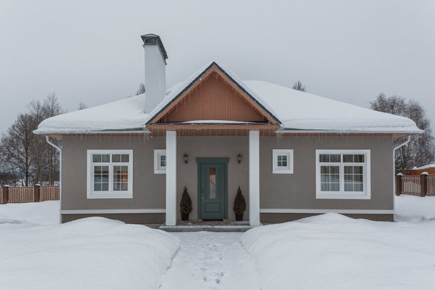 Фотография:  в стиле , Классический, Современный, Дом, Проект недели, Дом и дача, Таруса, 4 и больше, 60-90 метров, Евгения Лебедева – фото на INMYROOM