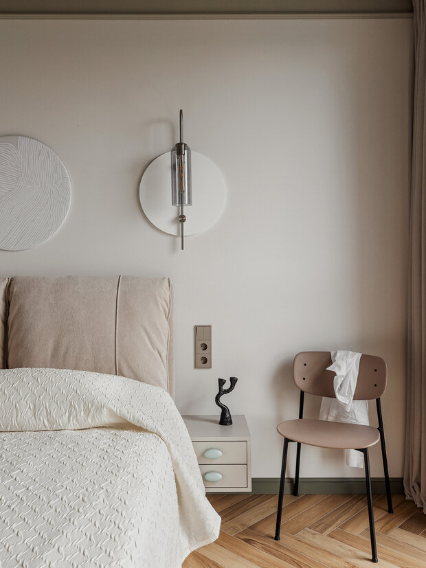 Фотография: Спальня в стиле Современный, Эклектика, Эко, Квартира, Проект дня, Минск, 3 комнаты, Анастасия Венедчук – фото на INMYROOM