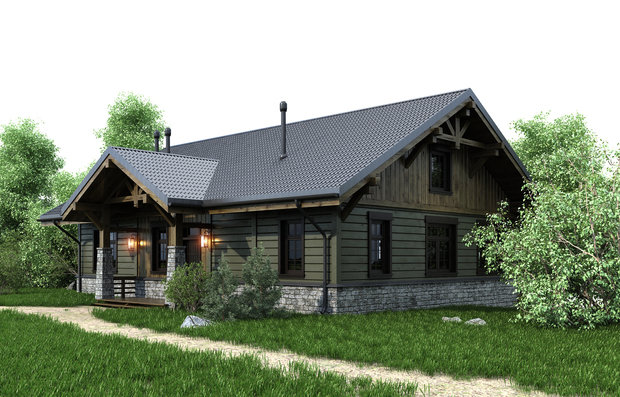 Фото из портфолио Home in the Woods дома – фотографии дизайна интерьеров на INMYROOM