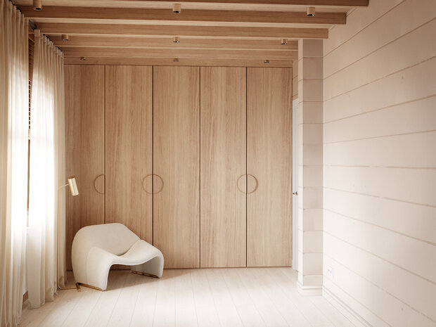 Фотография: Спальня в стиле Современный, Минимализм, Дом, Проект недели, Эко, Дом и дача, 3 комнаты, Более 90 метров, Башкортостан, Юлия Сафина – фото на INMYROOM