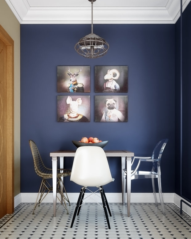 Фотография: Кухня и столовая в стиле Лофт, Скандинавский, Эклектика, Классический, Современный, Квартира, Аксессуары, BoConcept, Eichholtz, Harlequin, KARE Design, Kuppersbusch, Restoration Hardware, SMEG, Vitra, Декор, Мебель и свет, Белый, Проект недели, Москва, Красный, Бежевый, Синий, Коричневый, Porada, KARTELL, Curations Limited, Rosbri, Delta Light, Farrow & Ball, TopCer, Мила Колпакова, Devon Devon, Samsung, Robert Kelly, Sonneman Lighting, Apple, Currey & Company, Timothy Oulton, Etsy, Solidfloor, Аscot CERAMICHE, One Kings Lane, Bandini, однушка в американском стиле, красный и синий в отделке, П-44 – фото на INMYROOM