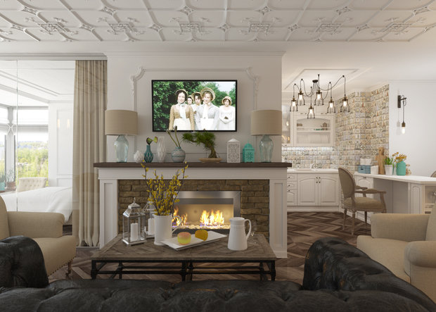 Фото из портфолио Винтажная классика.  – фотографии дизайна интерьеров на INMYROOM