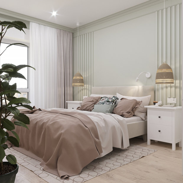 Фотография: Спальня в стиле Скандинавский, Современный, Прихожая, Квартира, Проект недели, Ленинградская область, Панельный дом, 3 комнаты, 40-60 метров – фото на INMYROOM