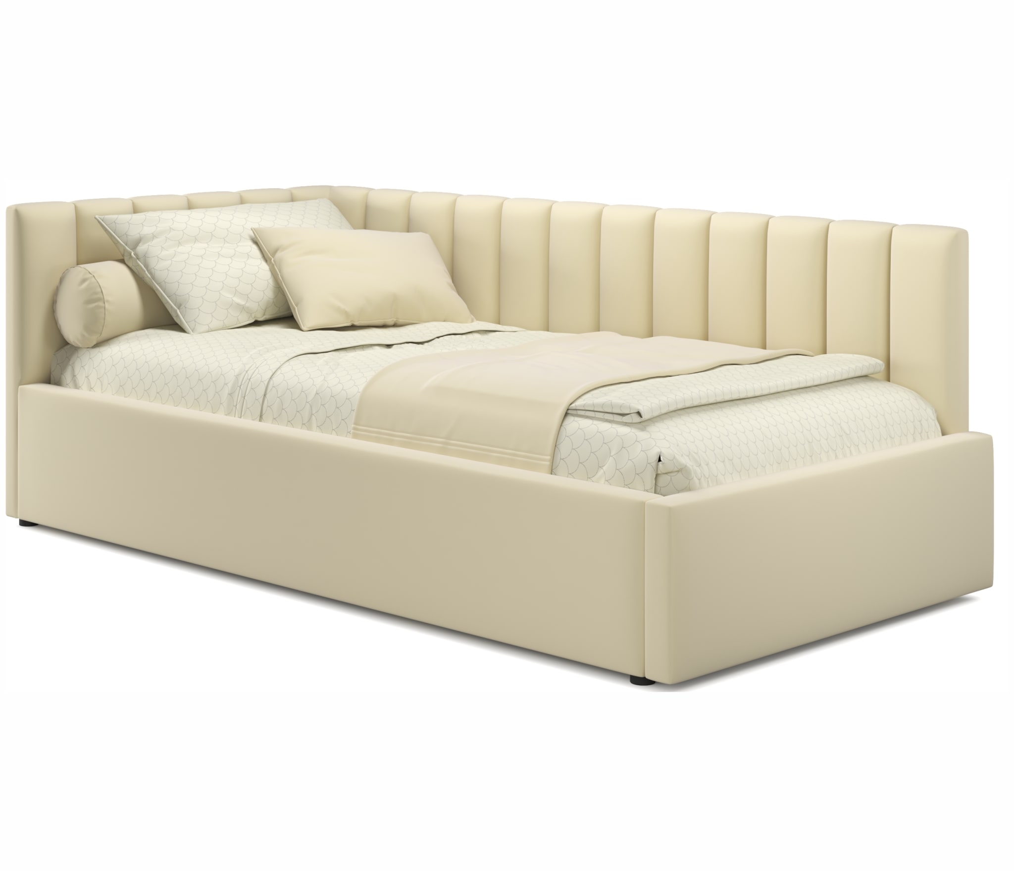 Кровать с подъемным механизмом Milena 90х200 светло-бежевого цвета