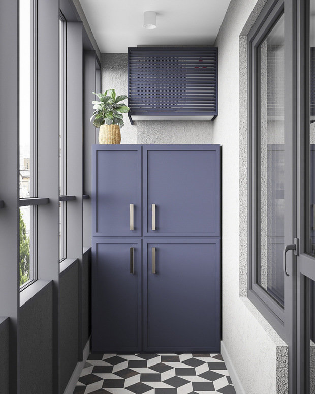 Фотография: Балкон в стиле Современный, Квартира, Проект недели, Санкт-Петербург, 3 комнаты, 60-90 метров, Екатерина Третьякова, Tretiakova Interior – фото на INMYROOM