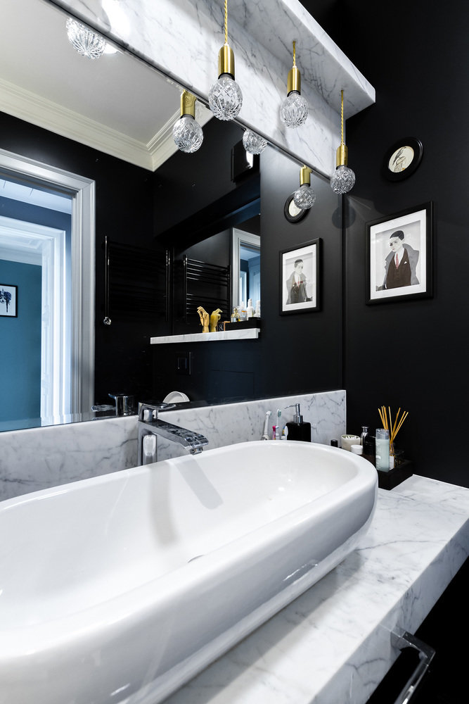 Фотография: Ванная в стиле Эклектика, Скандинавский, Современный, Квартира, Проект недели, Москва, Николай Никитин, Сталинка, 3 комнаты, 60-90 метров – фото на INMYROOM