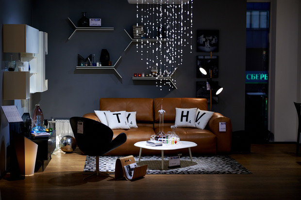 Фотография: Гостиная в стиле Современный, Эклектика, Декор интерьера, BoConcept, Мебель и свет, Индустрия, События, Кулинарная студия Clever, Мягкая мебель – фото на INMYROOM