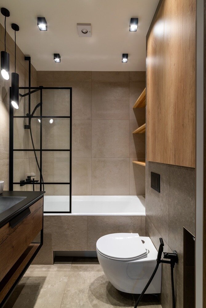 Фотография: Ванная в стиле Современный, Скандинавский, Квартира, Проект недели, Москва, Монолитный дом, 3 комнаты, 40-60 метров, Алиса Кащеева – фото на INMYROOM Фотография: Ванная в стиле Современный, Скандинавский, Квартира, Проект недели, Москва, Монолитный дом, 3 комнаты, 40-60 метров, Алиса Кащеева – фото на INMYROOM