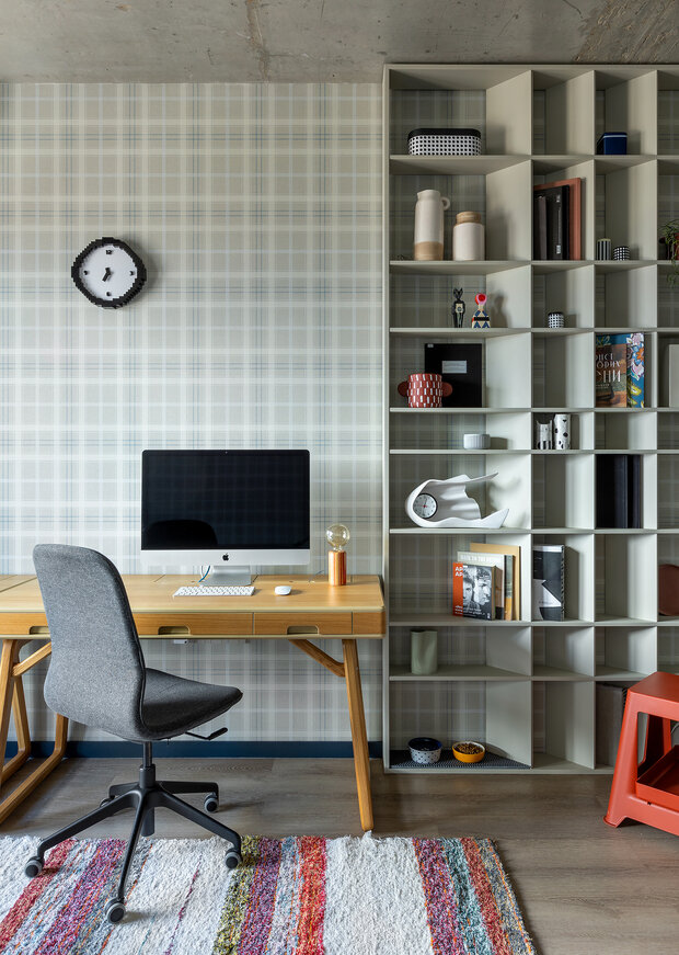 Фотография: Кабинет в стиле Современный, Квартира, Проект дня, Казань, Монолитный дом, 2 комнаты, 60-90 метров – фото на INMYROOM