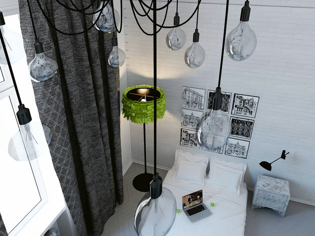 Фото из портфолио Спальня лофт – фотографии дизайна интерьеров на INMYROOM