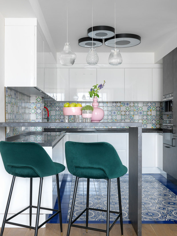 Фотография: Кухня и столовая в стиле Восточный, Эклектика, Квартира, Проект дня, Москва, Монолитный дом, Дарья Василькова, 2 комнаты, 60-90 метров, Art Group – фото на INMYROOM