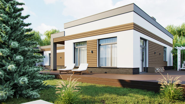 Фото из портфолио Одноэтажный загородный дом – фотографии дизайна интерьеров на INMYROOM