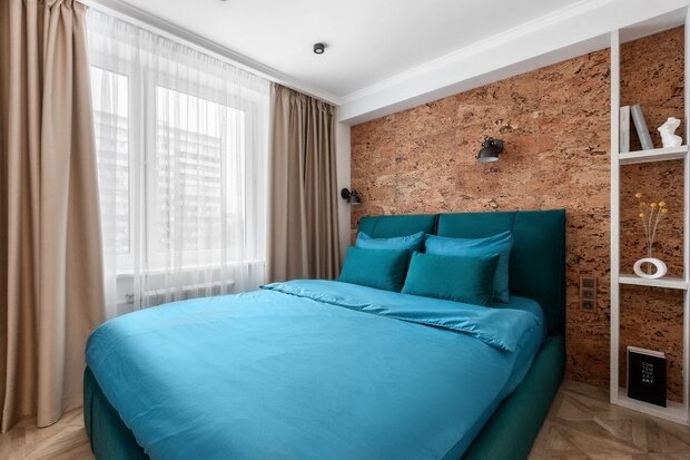 Фотография: Спальня в стиле Современный, Квартира, Проект недели, Москва, 2 комнаты, 40-60 метров, Валерия Мироненко – фото на INMYROOM