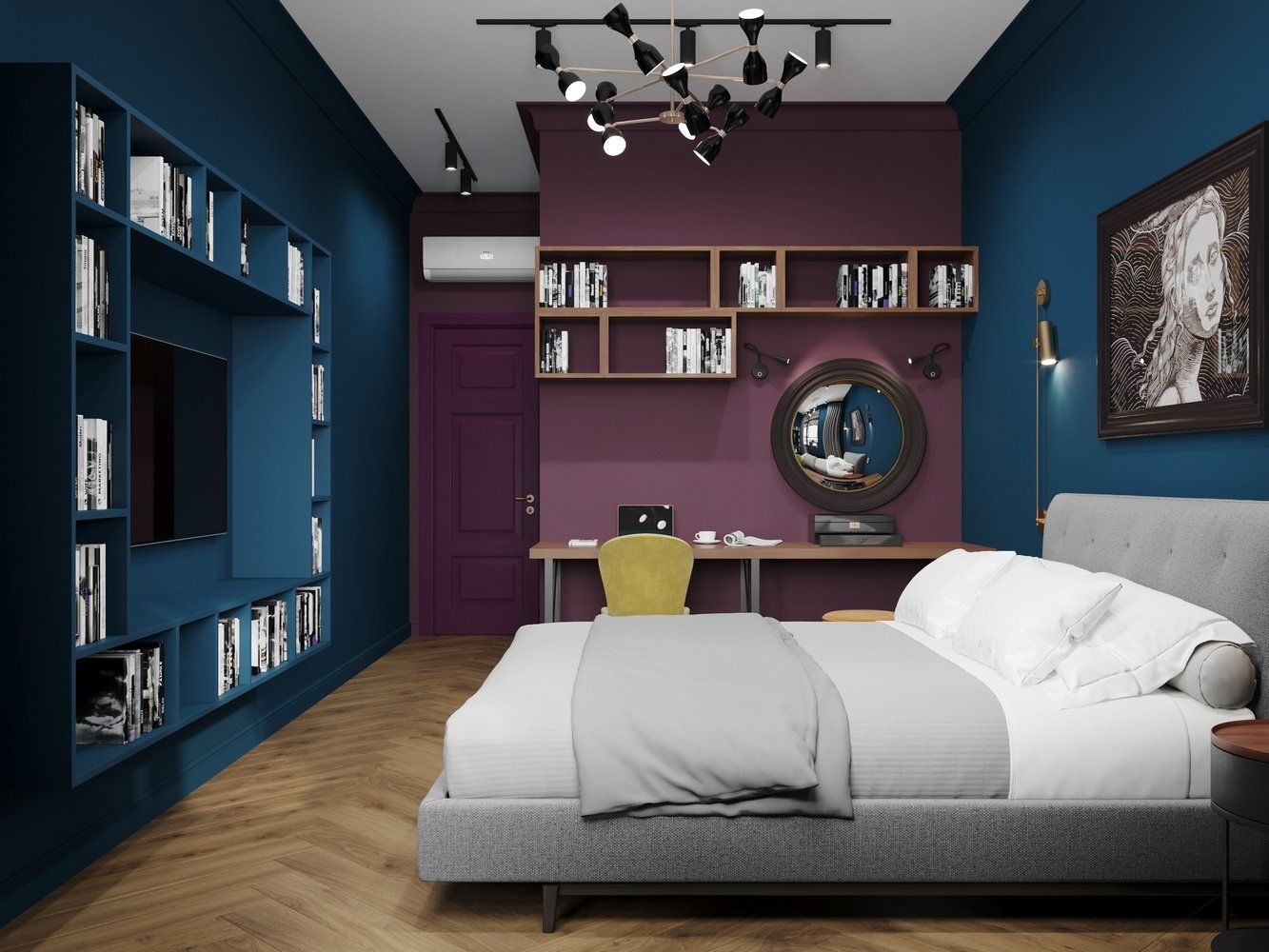 Фотография: Спальня в стиле Современный, Эклектика, Квартира, Проект недели, Москва, 3 комнаты, 60-90 метров, Более 90 метров, Олеся Березовская, DesignStudio13 – фото на INMYROOM Фотография: Спальня в стиле Современный, Эклектика, Квартира, Проект недели, Москва, 3 комнаты, 60-90 метров, Более 90 метров, Олеся Березовская, DesignStudio13 – фото на INMYROOM