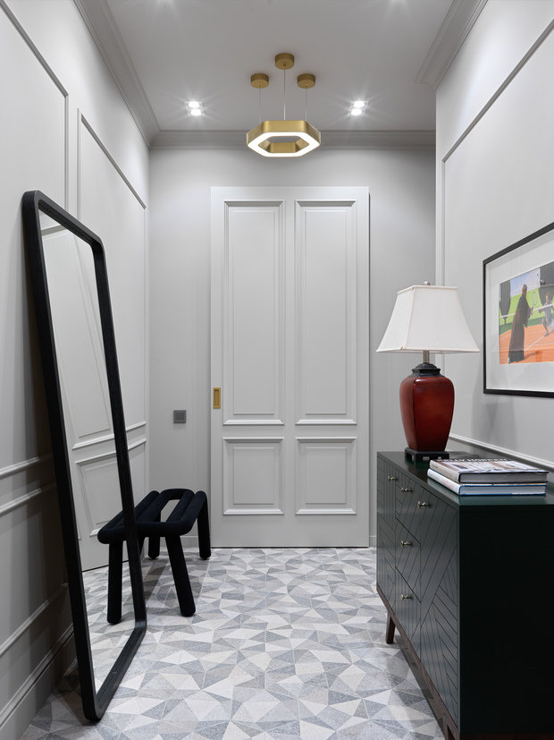 Фотография: Прихожая в стиле Современный, Квартира, Проект недели, Москва, 4 и больше, Более 90 метров, Ксения Мезенцева – фото на INMYROOM