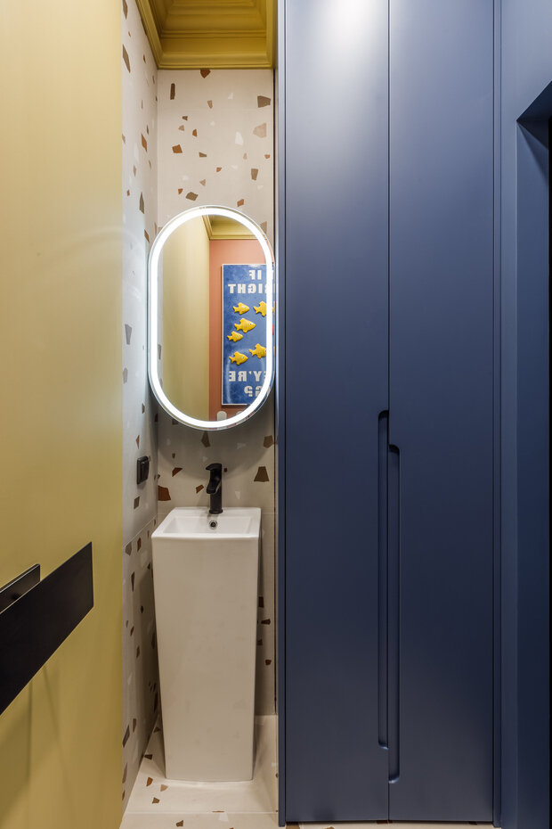 Фотография: Ванная в стиле Современный, Квартира, Проект дня, Москва, 3 комнаты, 40-60 метров, современный с элементами поп-арт, Екатерина Мищенко – фото на INMYROOM