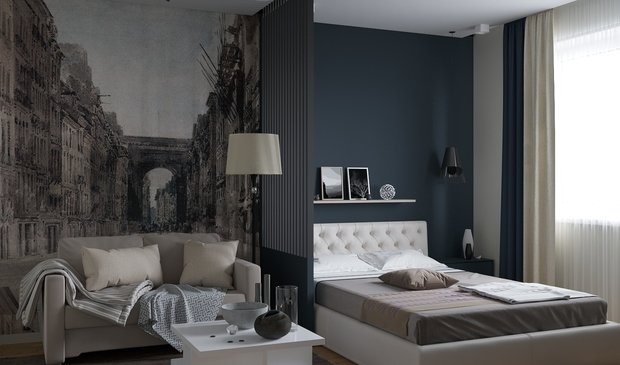 Фото из портфолио Спальня-гостиная – фотографии дизайна интерьеров на INMYROOM